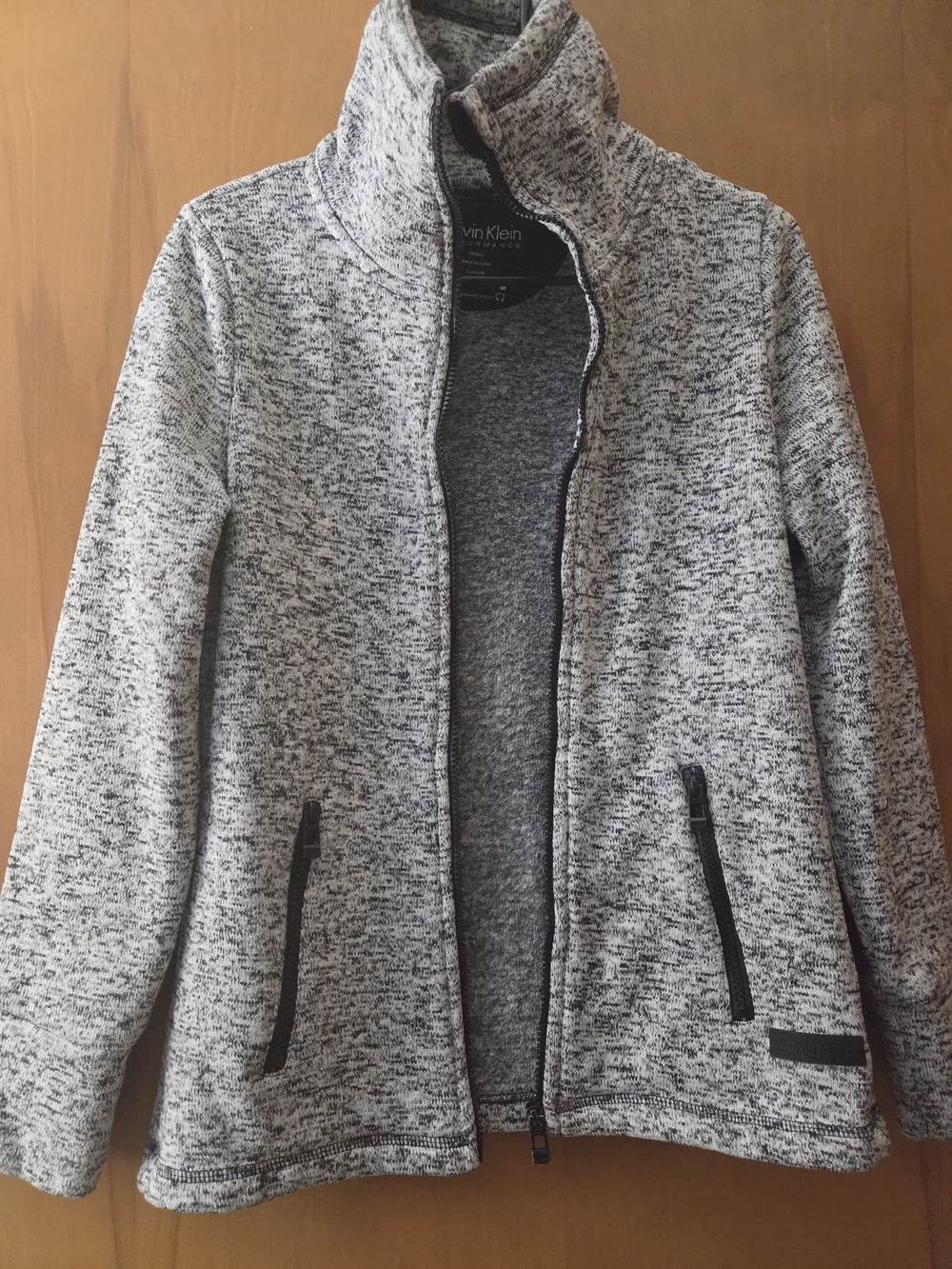 Calvin Klein Women's Light Gray Full-Zip Jacket